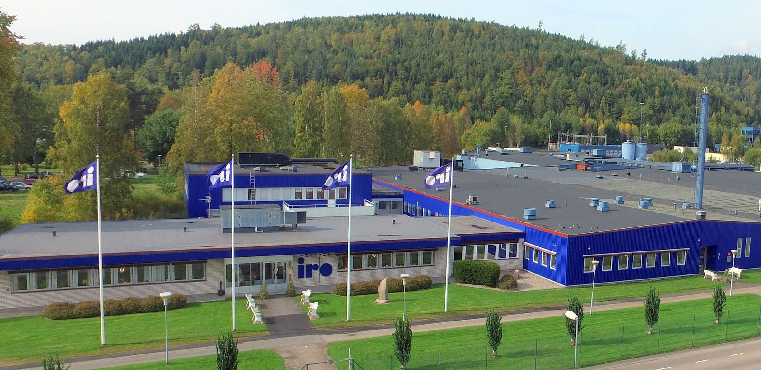 Flygfoto över Vandewieles fabrik